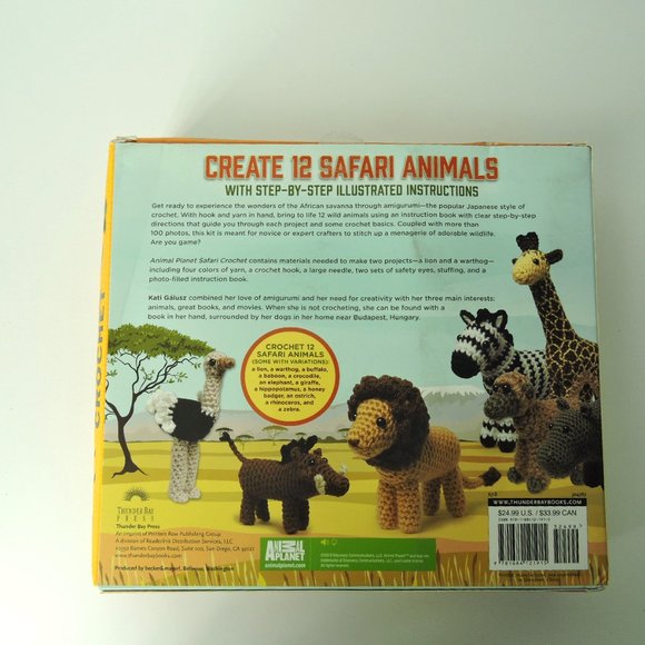 Animal Planet Safari Crochet Kit 12 Wild Projects to crochet & snuggle - Picture 2 of 5